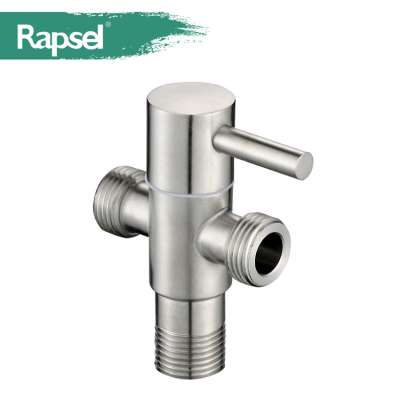 Made in China stainless steel 304 angle valve double outlet Cock Valve