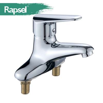 Rapsel Single Handle Dual Holes Brass Wash Basin Water Tap