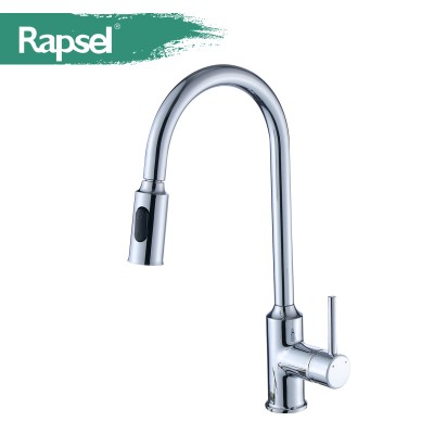 Single Handle Pull Out 3 Way Down Sprayer Brass Kitchen Faucet