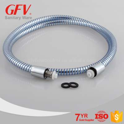 GFV-SH014 PVC Blue&Silver Weaving Flexible Hose for Hhower Faucet